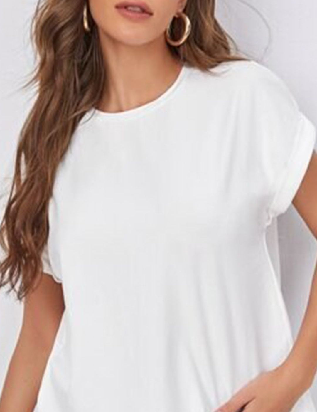 Kotty White Extended Sleeves Styled Back Top