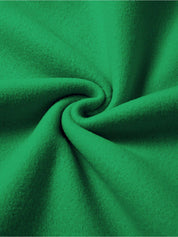 Kotty Green Typography Printed Long Sleeves Fleece Pullover Sweatshirt