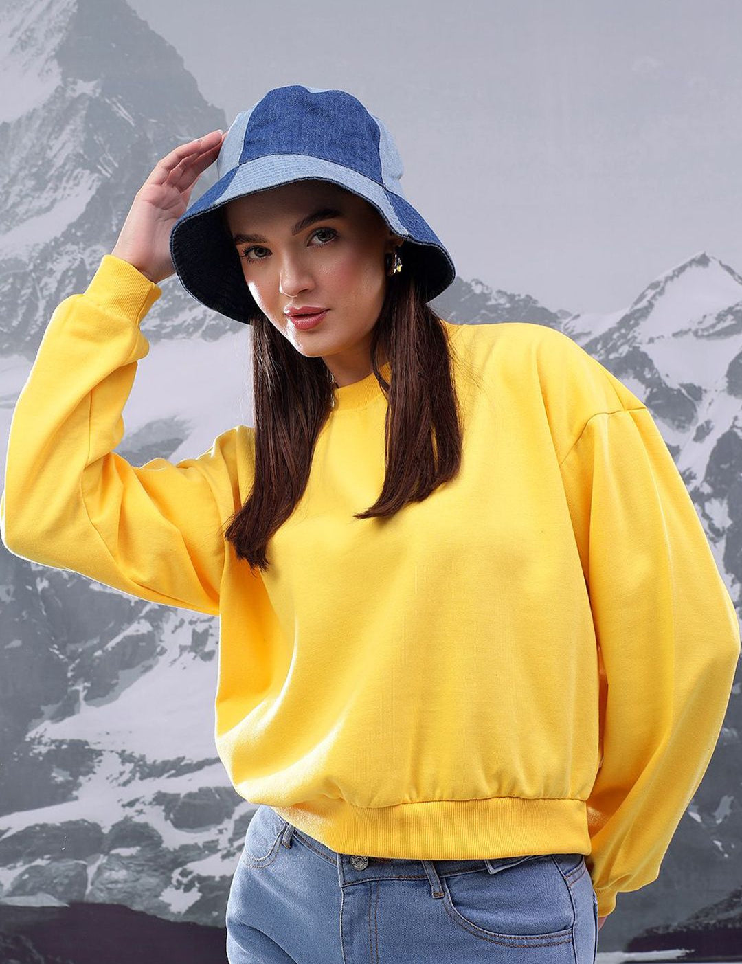 Kotty Women Long Sleeved Riibbed Sweatshirt