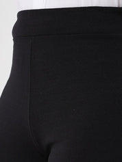 Kotty Women Black Relaxed Flared High-Rise Easy Wash Trousers