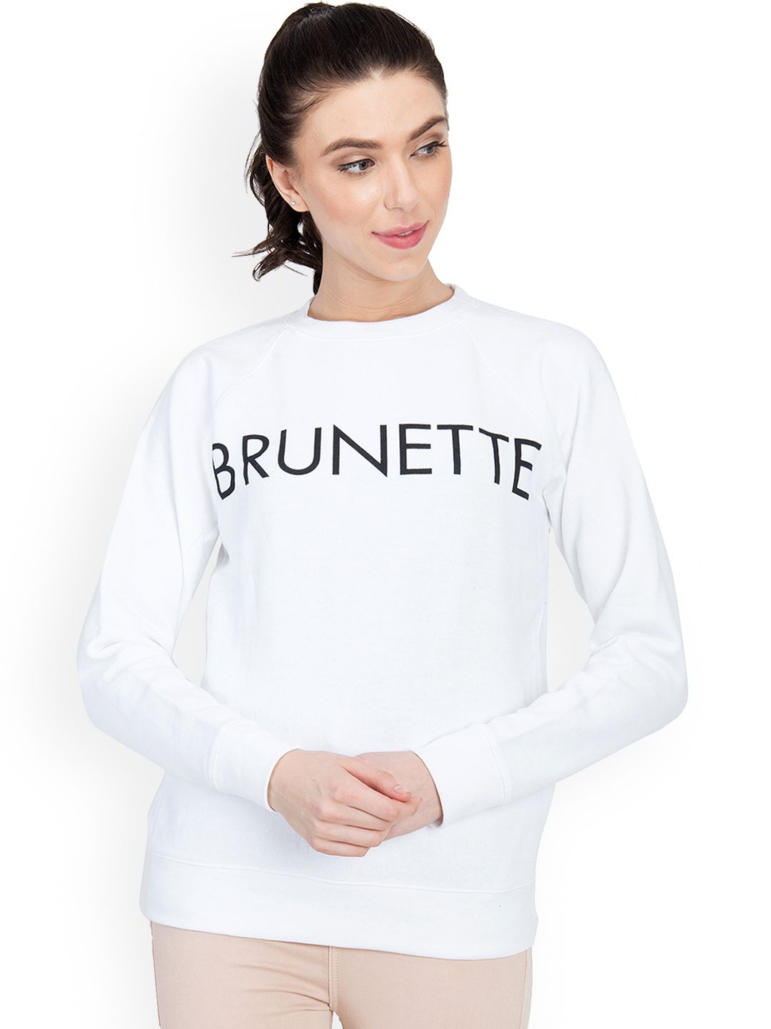 Kotty Women Off-White Printed Sweatshirt