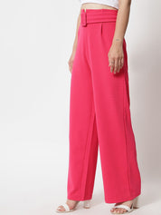 KOTTY BIZwear Women Pack Of 2 Relaxed High-Rise Straight Fit Easy Wash Pleated Trousers