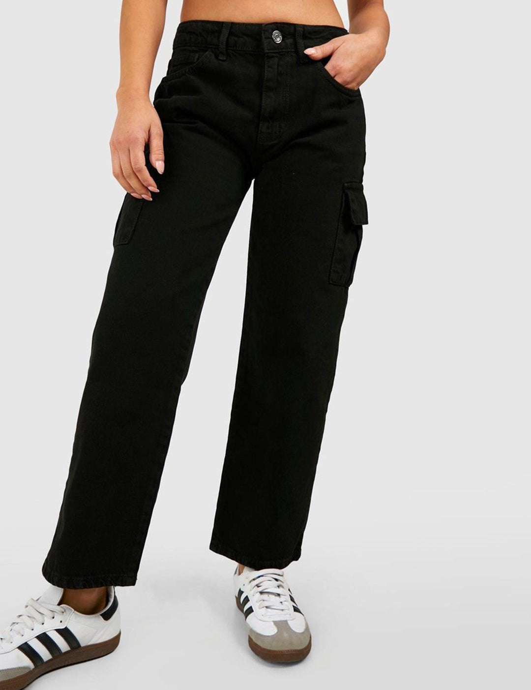 Kotty Women Black Jean Straight Fit High Rise Clean Look Stretchable Jeans