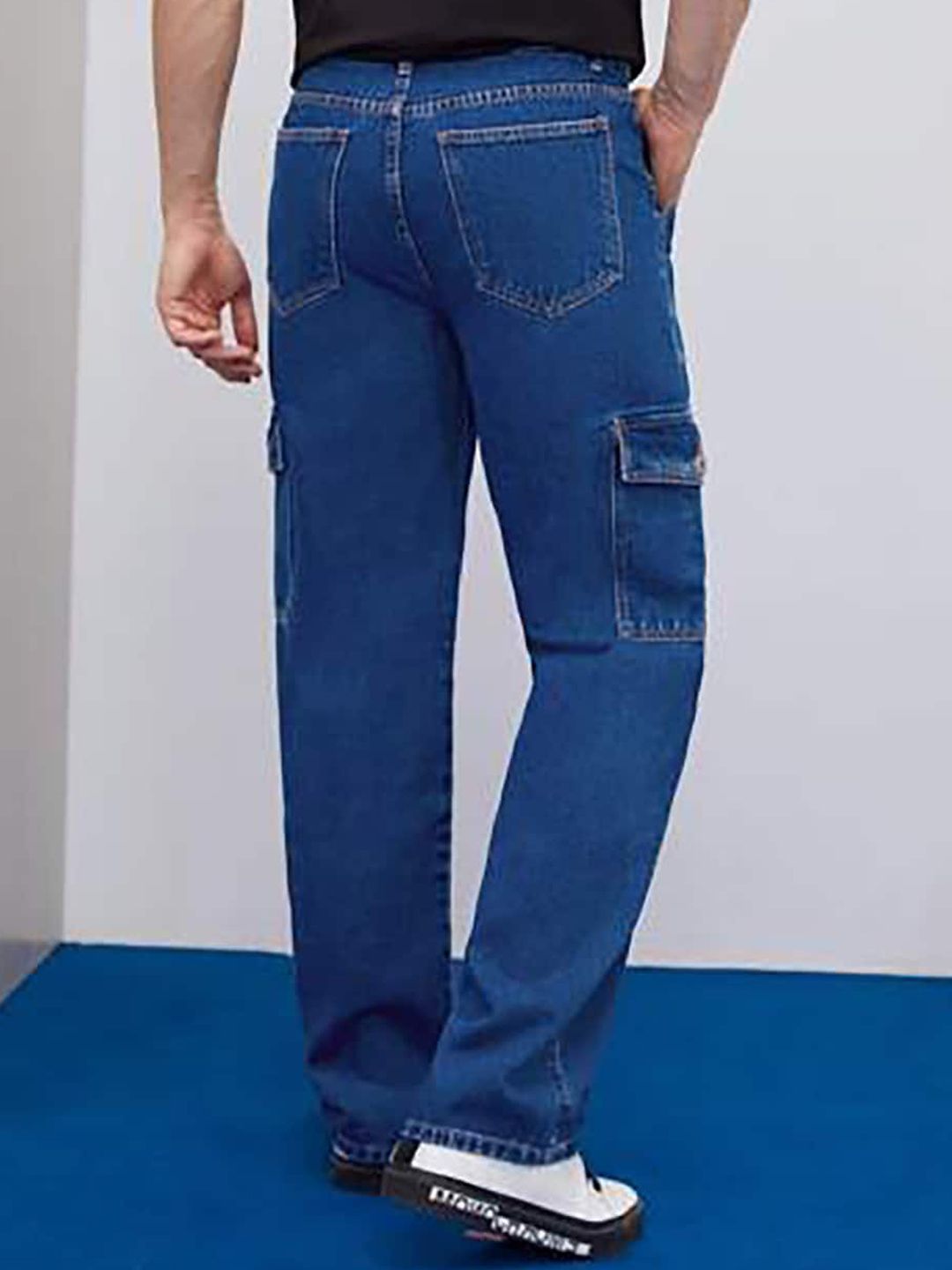 Kotty Men Jean Low-Rise Highly Distressed Stretchable Cropped Jeans