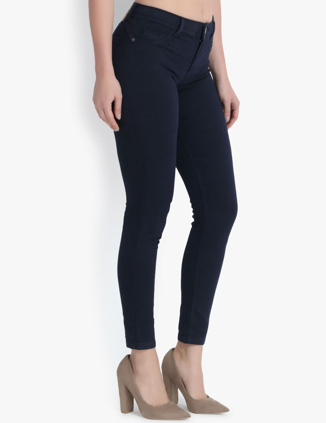 Kotty Women Black Skinny Fit High-Rise Clean Look Jeans