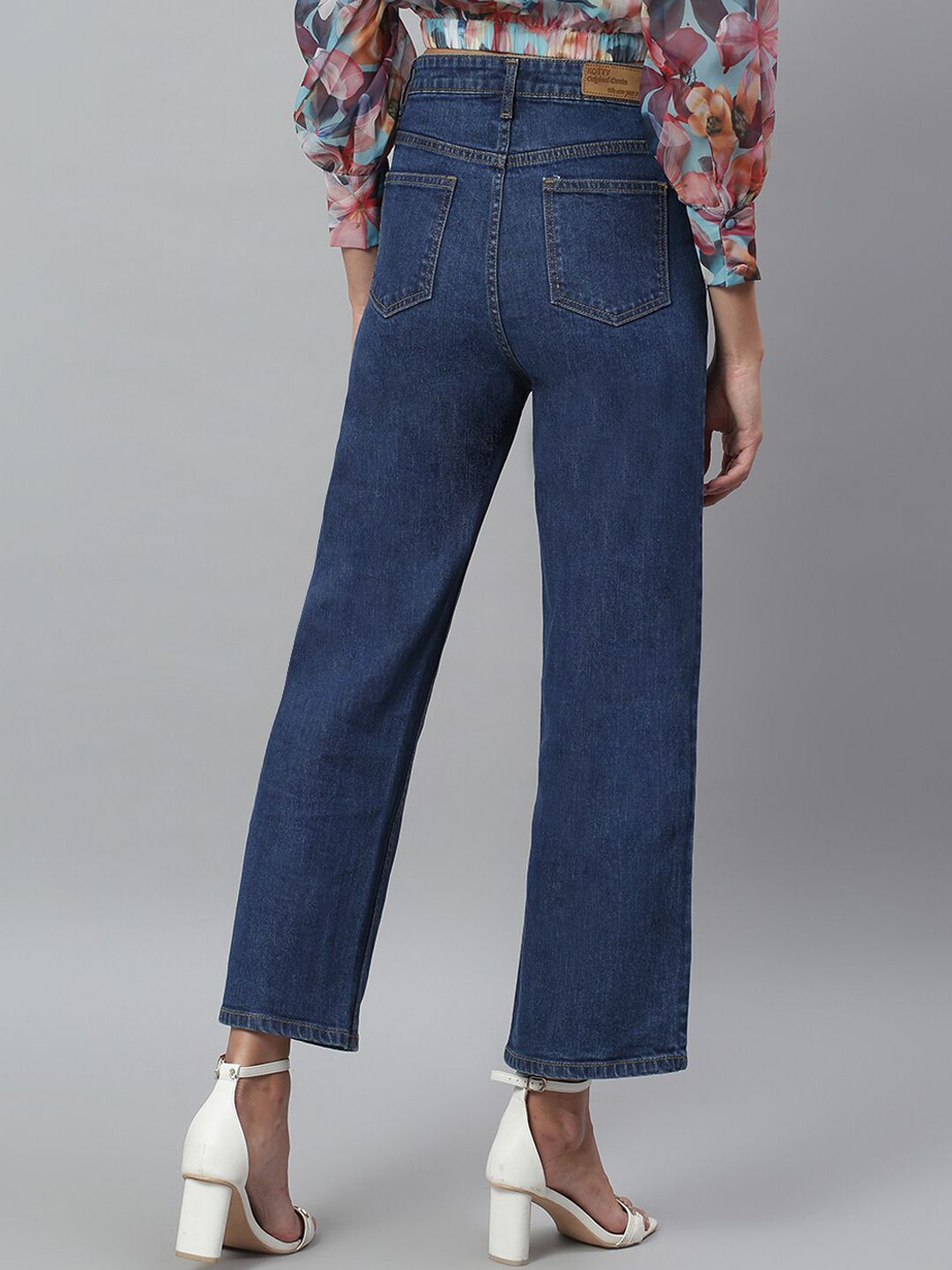 Kotty Women Blue Flared High-Rise Stretchable Jeans