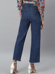 Kotty Women Blue Flared High-Rise Stretchable Jeans