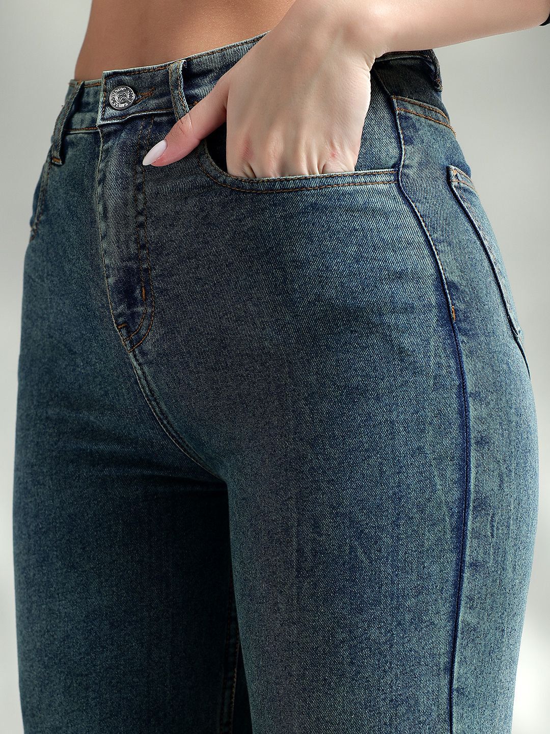 Kotty Women Jean Flared High-Rise Stretchable Jeans