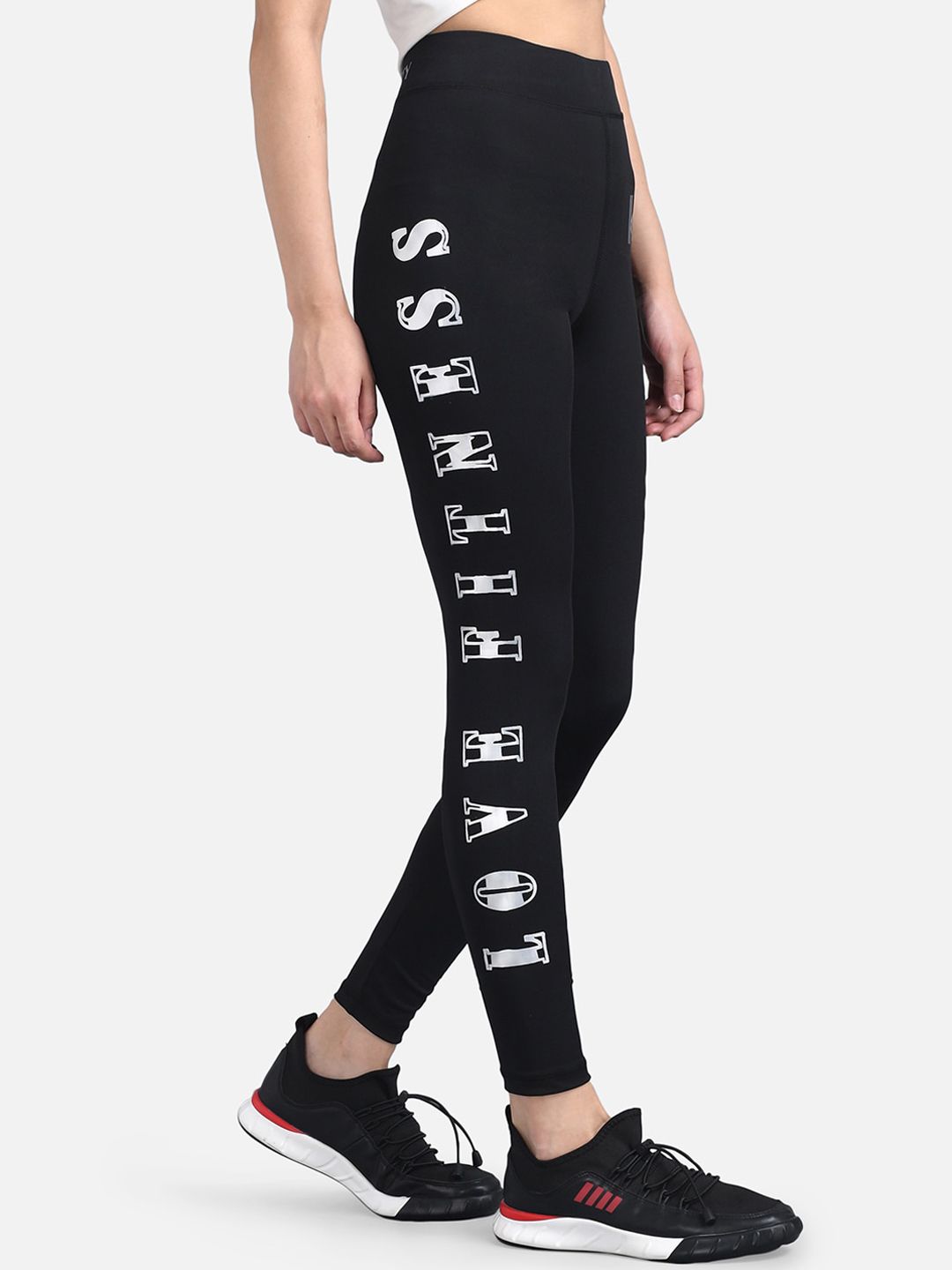 Kotty Women Black & White Printed Tights