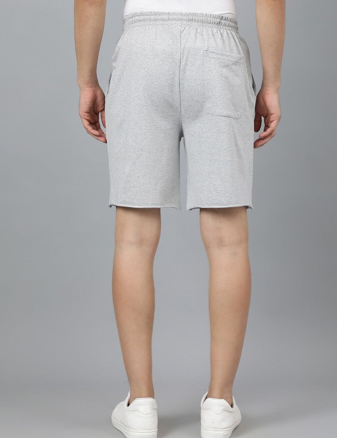 Kotty Men Grey Mid-Rise Regular Shorts