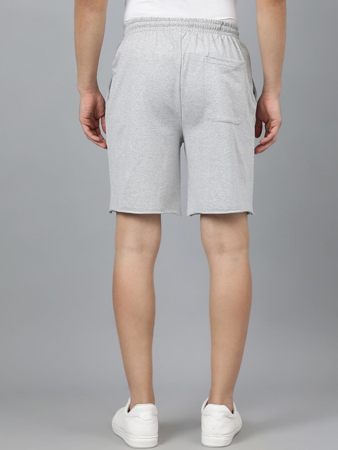 Kotty Men Grey Mid-Rise Regular Shorts