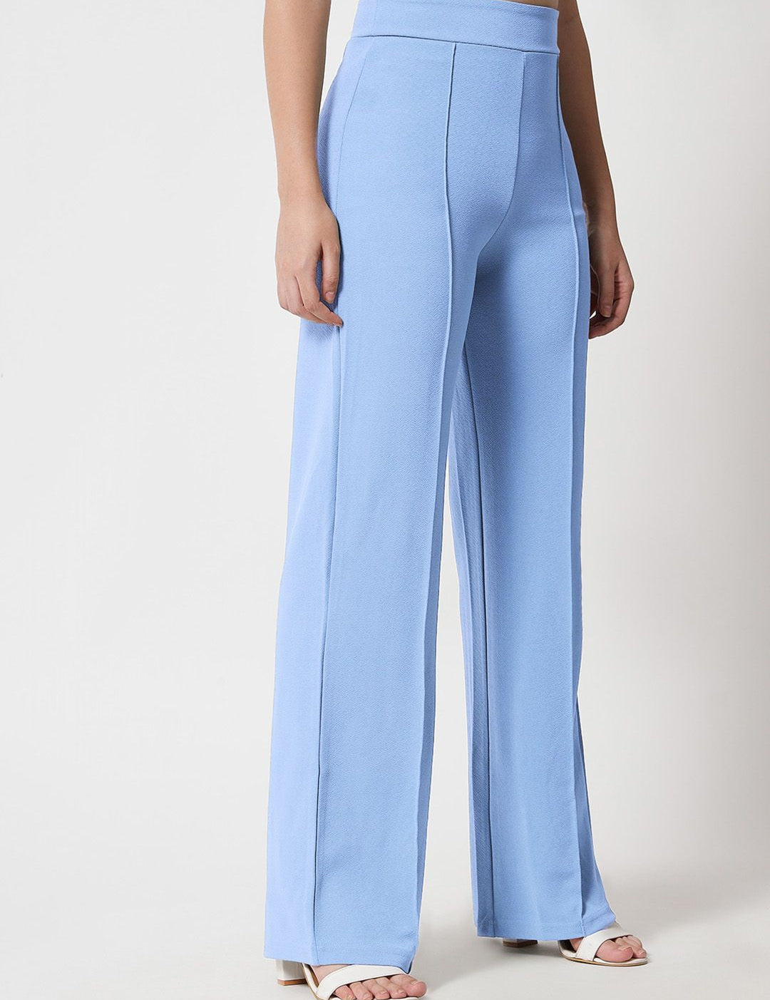 Kotty Women Pack of 2 Relaxed Straight Leg Straight Fit High-Rise Easy Wash Trousers