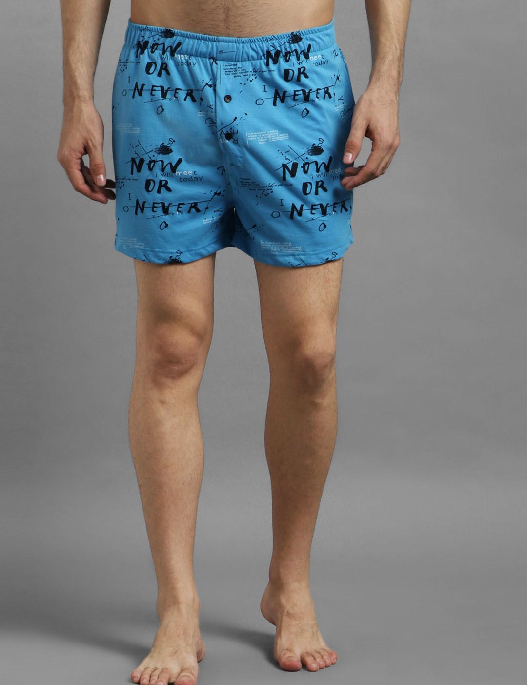 Kotty Men Blue & Black Printed Boxers