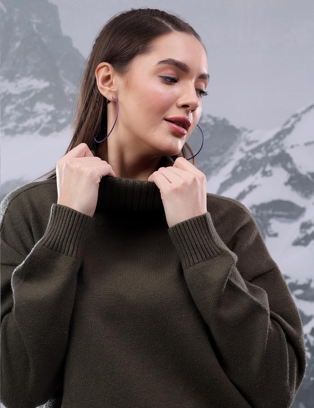 Kotty Women Turtle Neck Pullover Sweater