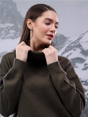 Kotty Women Turtle Neck Pullover Sweater