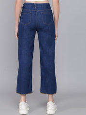 Kotty Women Blue Flared High-Rise Mildly Distressed Jeans