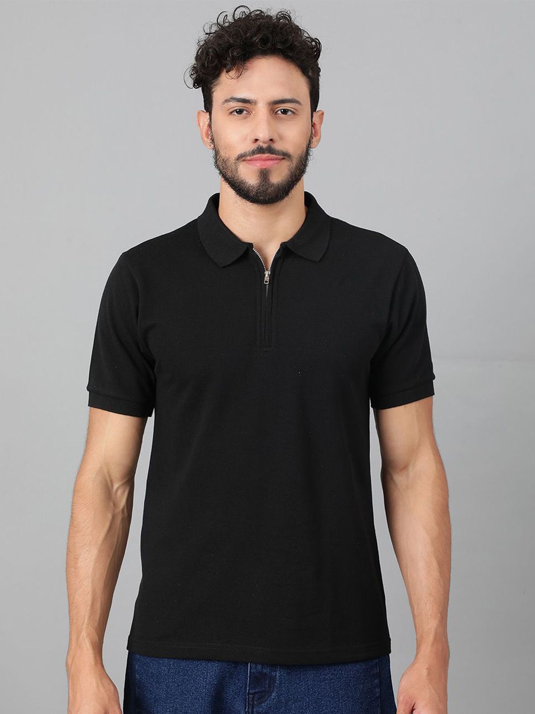 Kotty Men Solid Polo Collar T-shirt