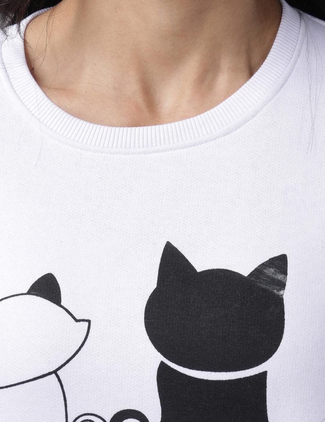 Kotty Women Off-White Printed Sweatshirt