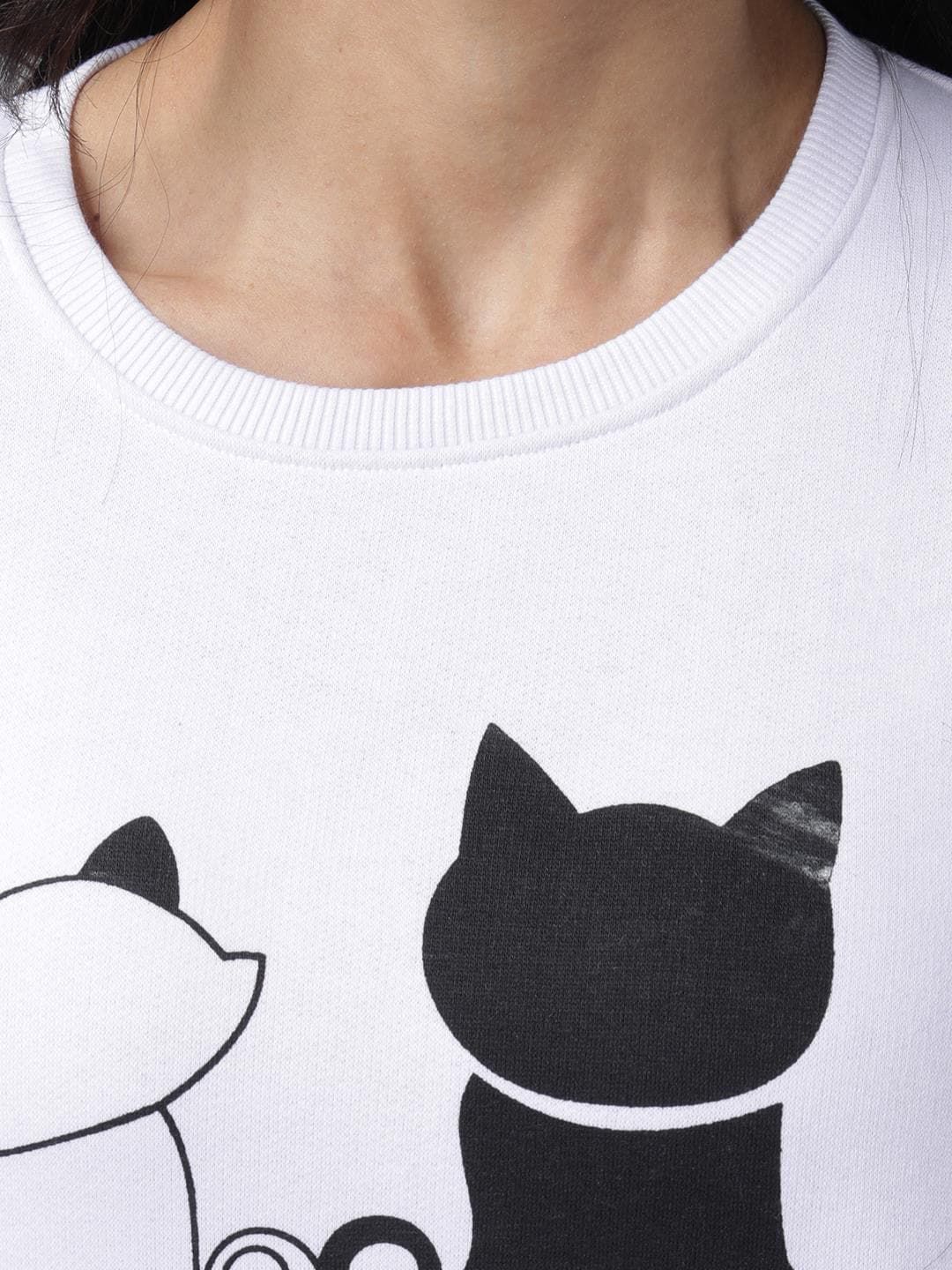 Kotty Women Off-White Printed Sweatshirt