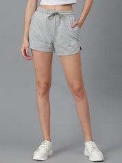KOTTY Basics Women Grey Mid-Rise Running Sports Shorts