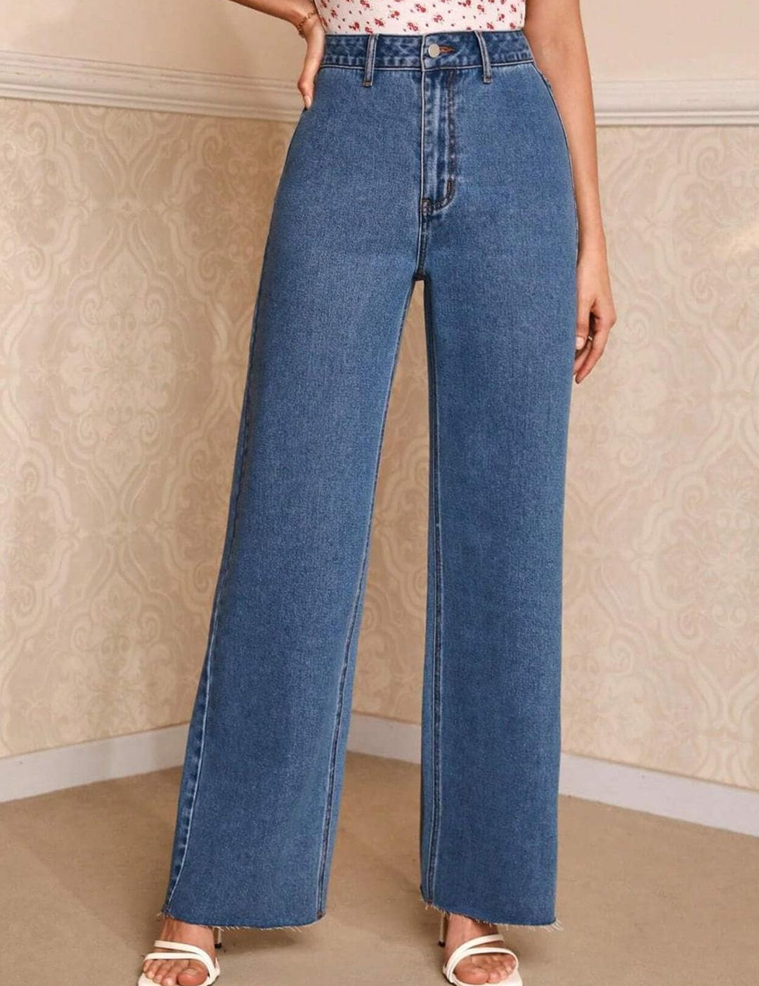 Kotty Women Jean Straight Fit High-Rise Stretchable Cotton Jeans