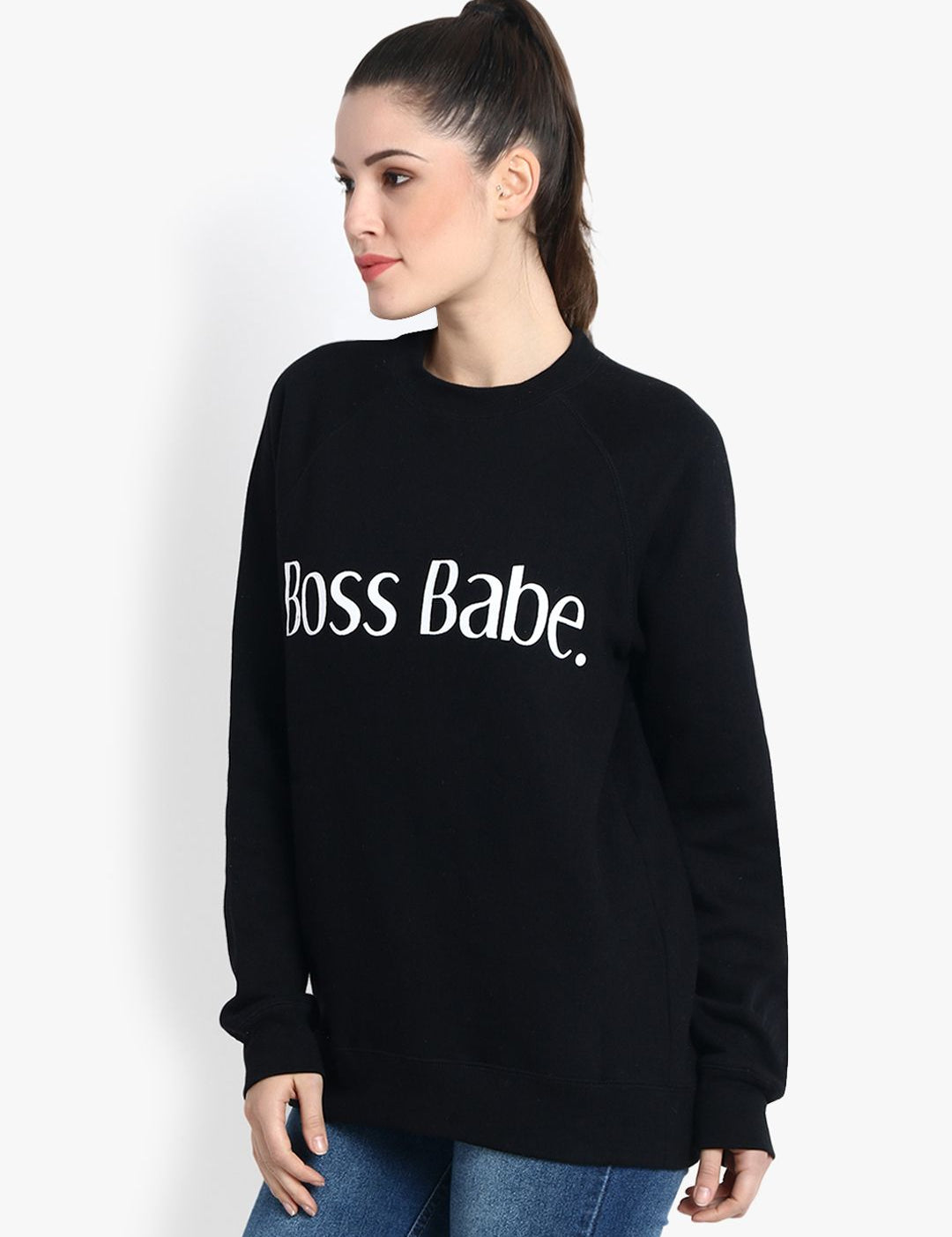 Kotty Women Black Printed Sweatshirt