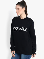 Kotty Women Black Printed Sweatshirt