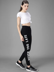 Kotty Women Black & White Printed Joggers