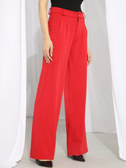 Kotty Women Relaxed High-Rise Straight Fit Trousers