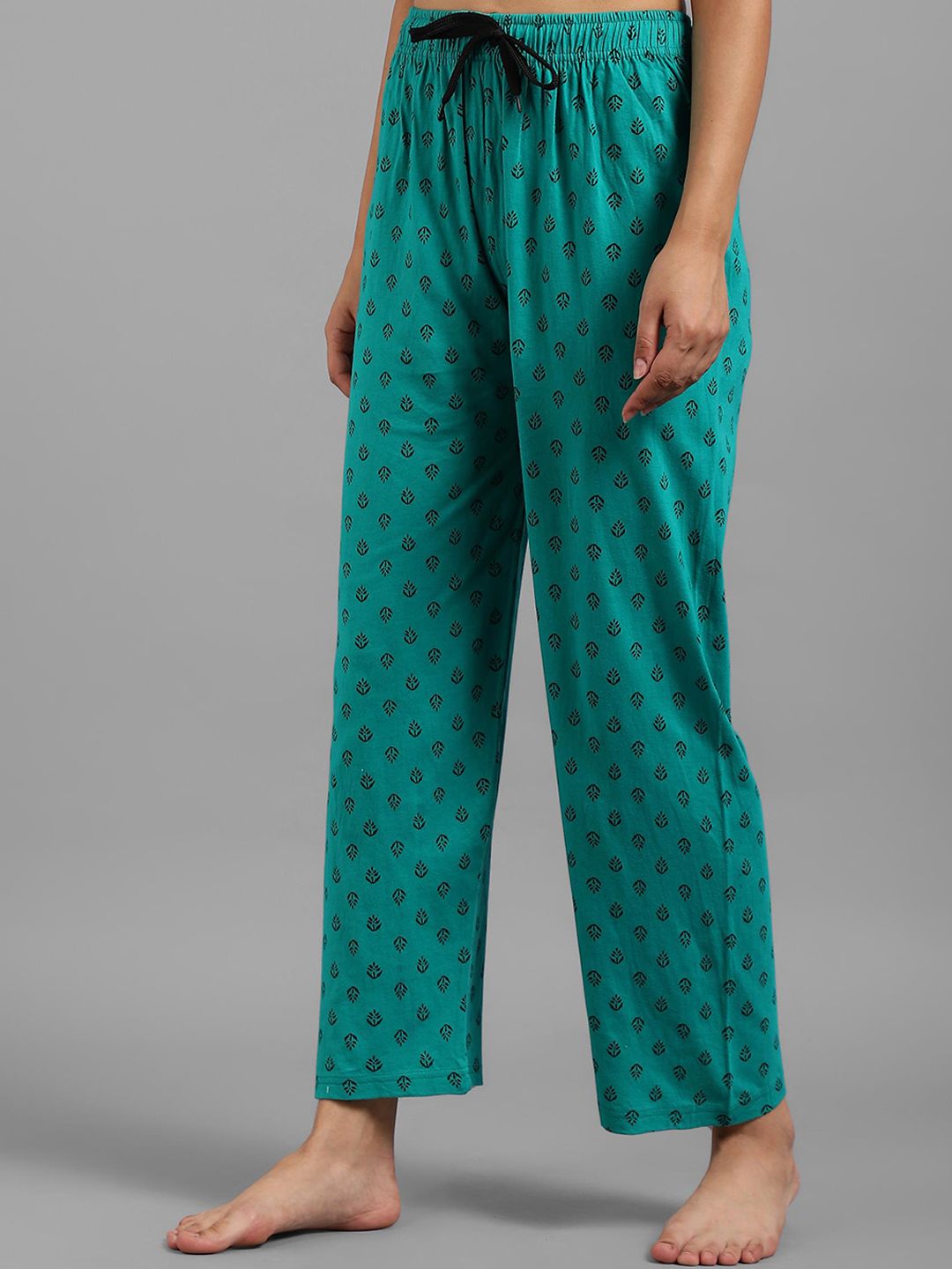 Kotty Women Green Printed Lounge Pants