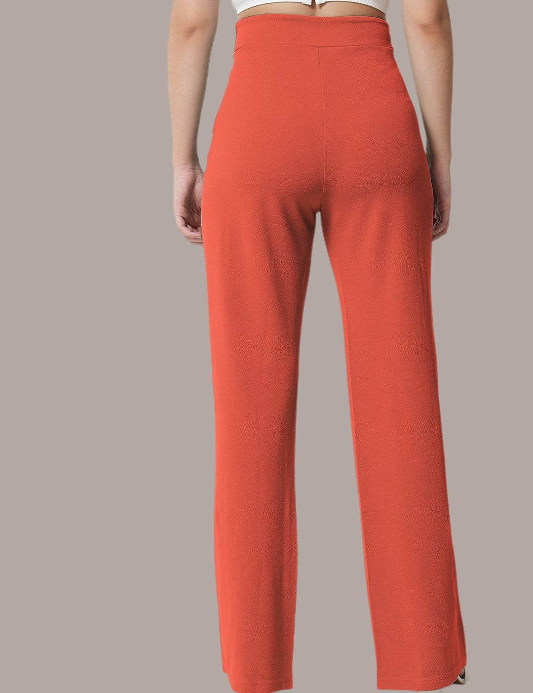 Kotty Pack Of 2 Women Relaxed Straight Leg Straight Fit High-Rise Trousers