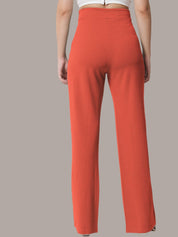 Kotty Pack Of 2 Women Relaxed Straight Leg Straight Fit High-Rise Trousers