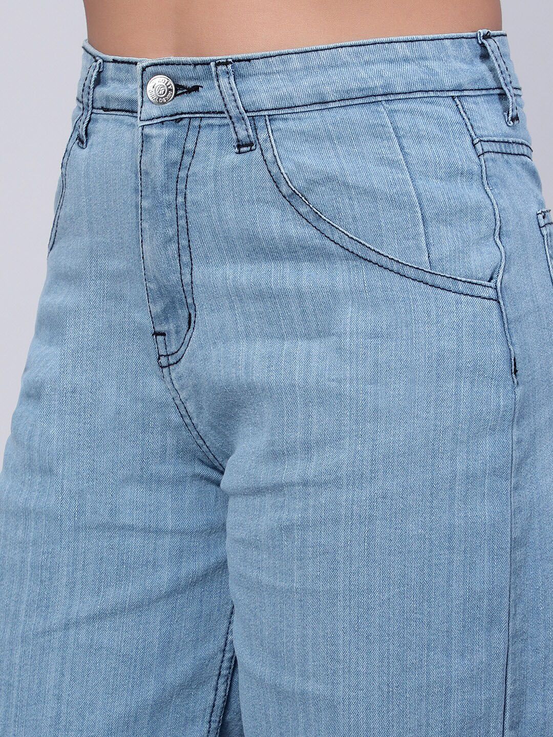 Kotty Women Jean Straight Fit High-Rise Light Fade Jeans