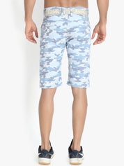 Kotty Men Blue Printed Regular Fit Regular Shorts