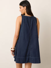 Kotty women's stylish denim A-line mini dress