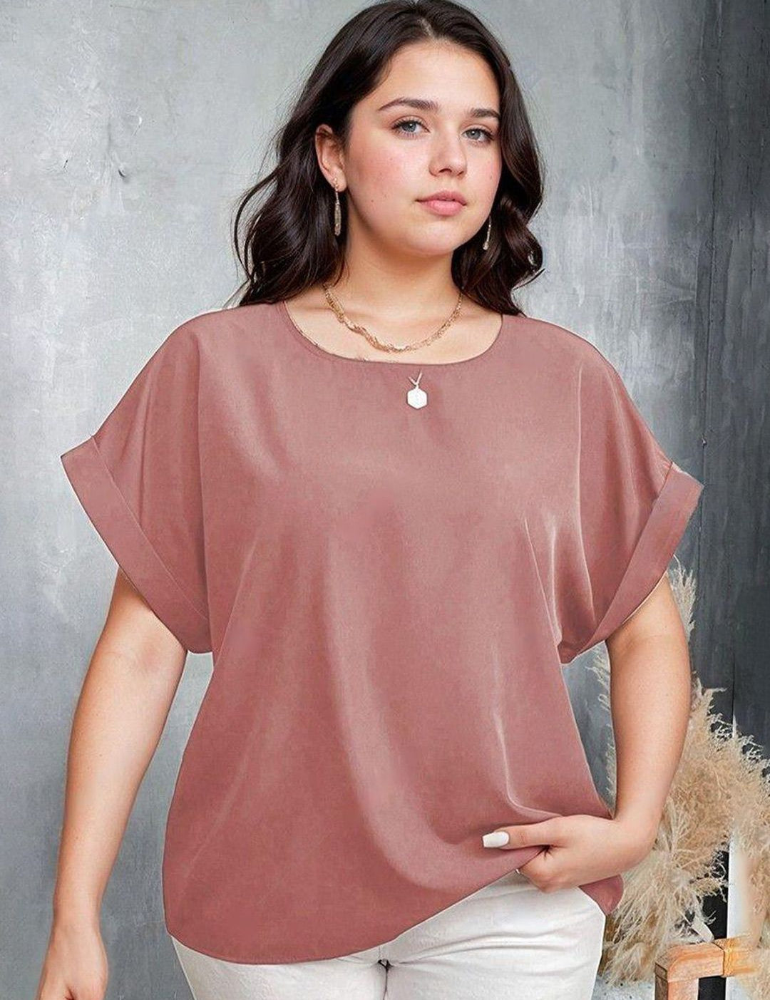 KOTTY Roll-Up Sleeves Top