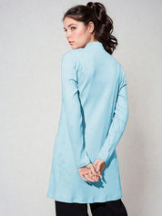Kotty Shawl Collar Long Sleeves Longline Open Front Shrug
