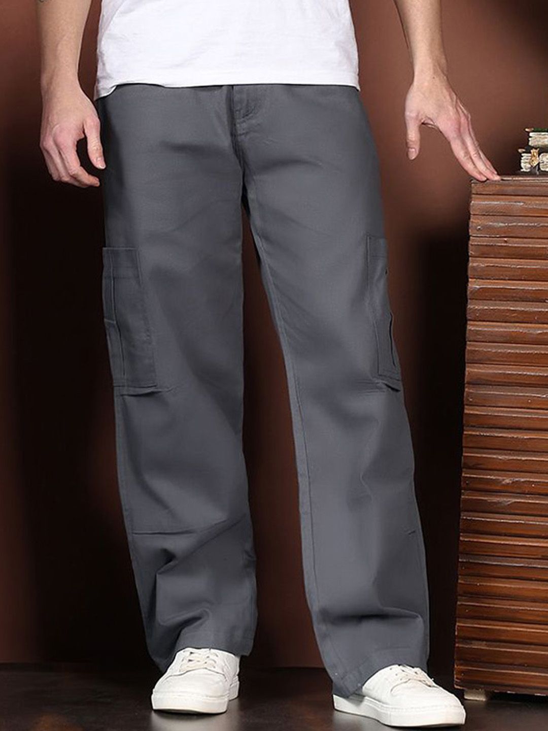 Kotty Men Relaxed Easy Wash Cargos Trousers