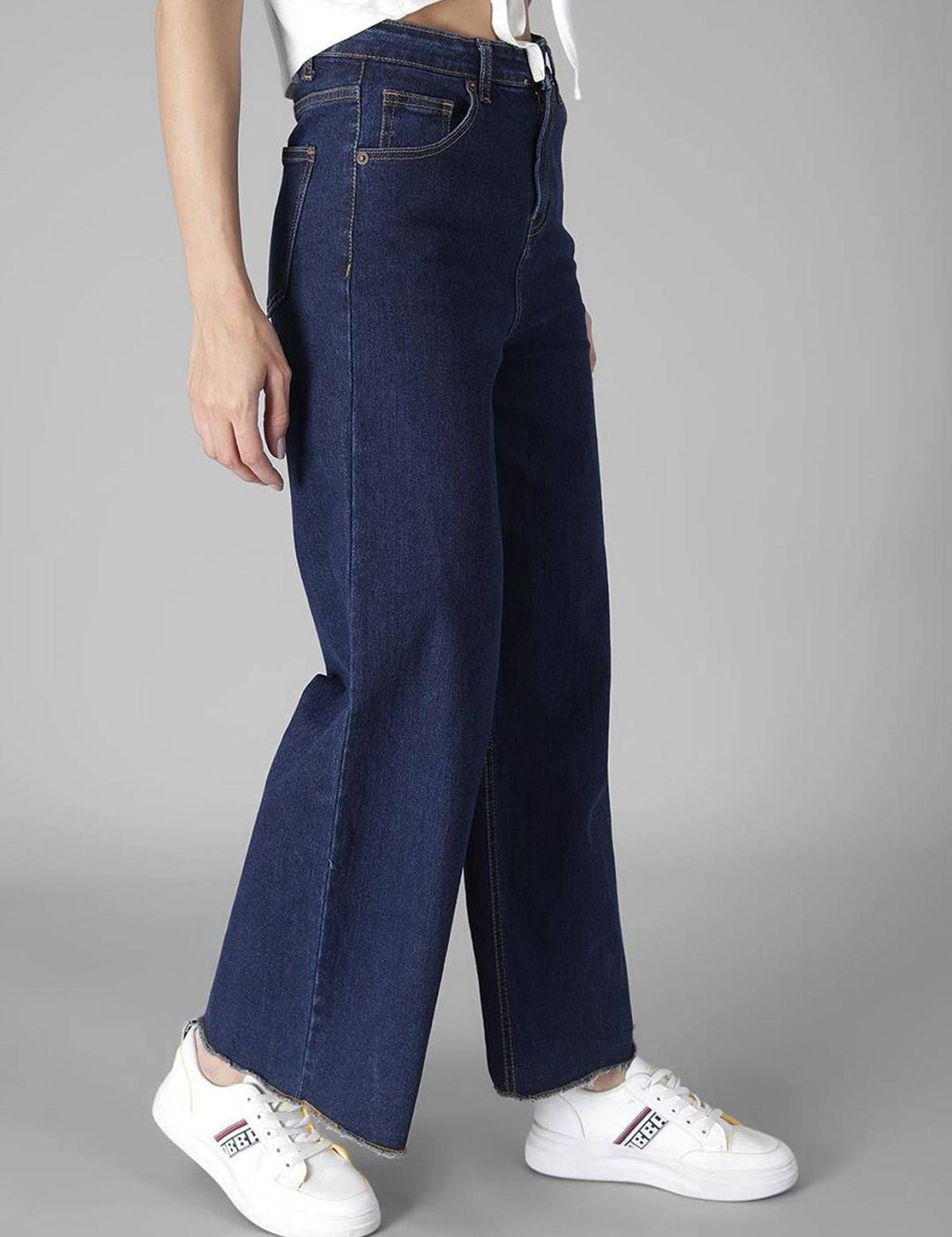 Kotty Girls Wide Leg High-Rise Stretchable Jeans