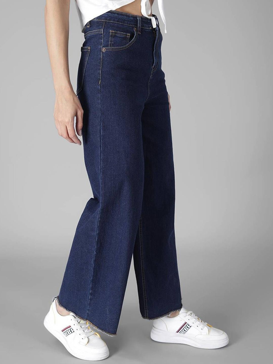 Kotty Girls Wide Leg High-Rise Stretchable Jeans