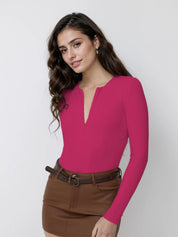 Kotty Women Solid V-Neck Top