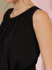 Kotty Women Solid Sleeveless Fit & Flare Dress