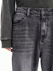 Kotty Men Wide Leg Low-Rise Light Fade Stretchable Jeans