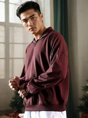 Kotty Men Mock Collar Cotton Sweatshirt