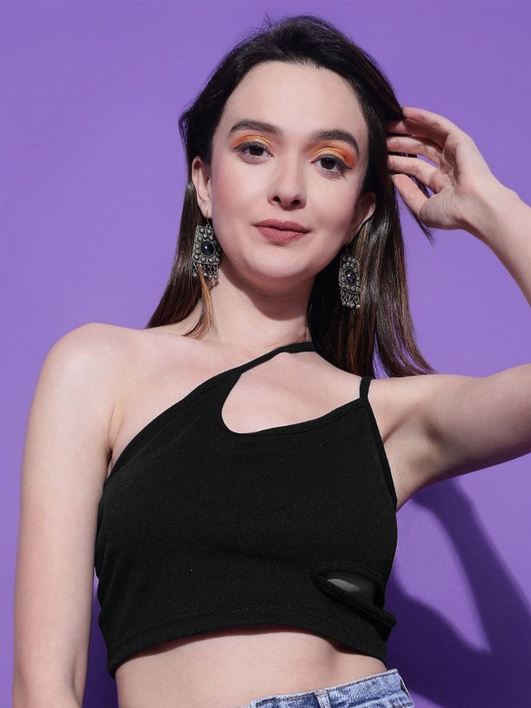 Kotty Women Solid One Shoulder Top