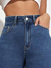 Kotty Women Cotton Straight Fit High-Rise Stretchable Jeans