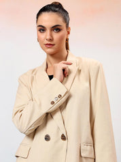 Kotty Notched Lapel Double Breasted Blazer