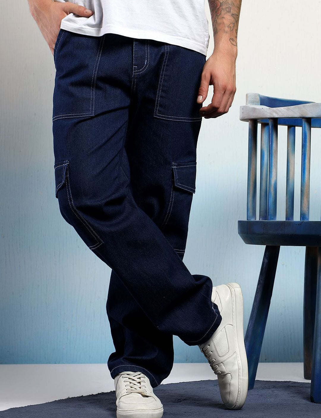 Kotty Men Straight Fit Low-Rise Stretchable Jeans