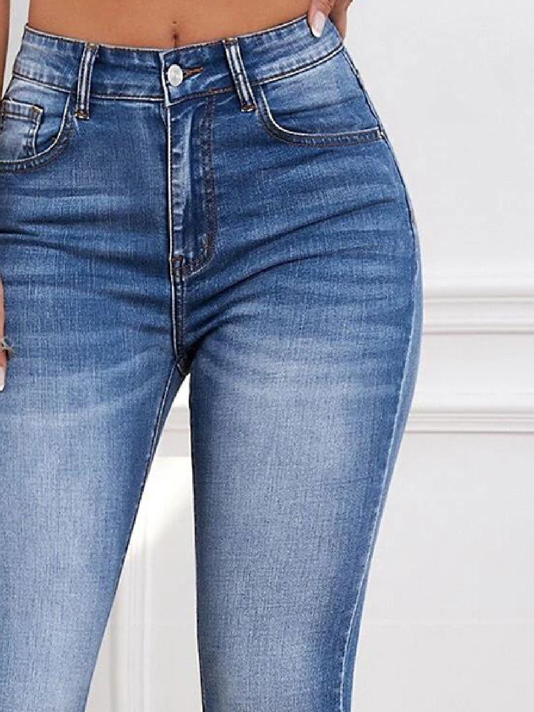 Kotty Women Bootcut High-Rise Cotton Stretchable Jeans