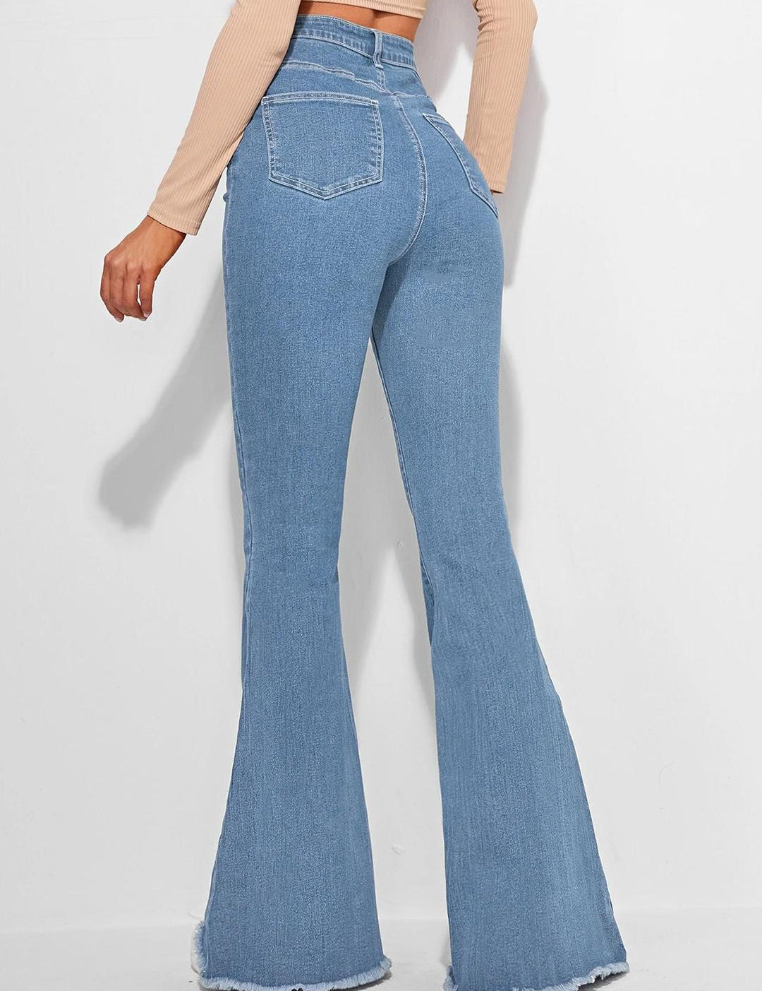 Kotty Women Cotton Bootcut High-Rise Jeans